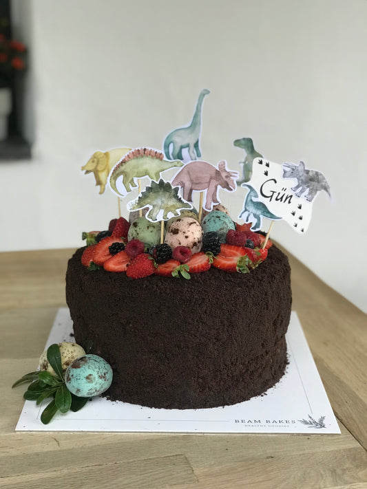 Dinosaur With Topper Kids Cake