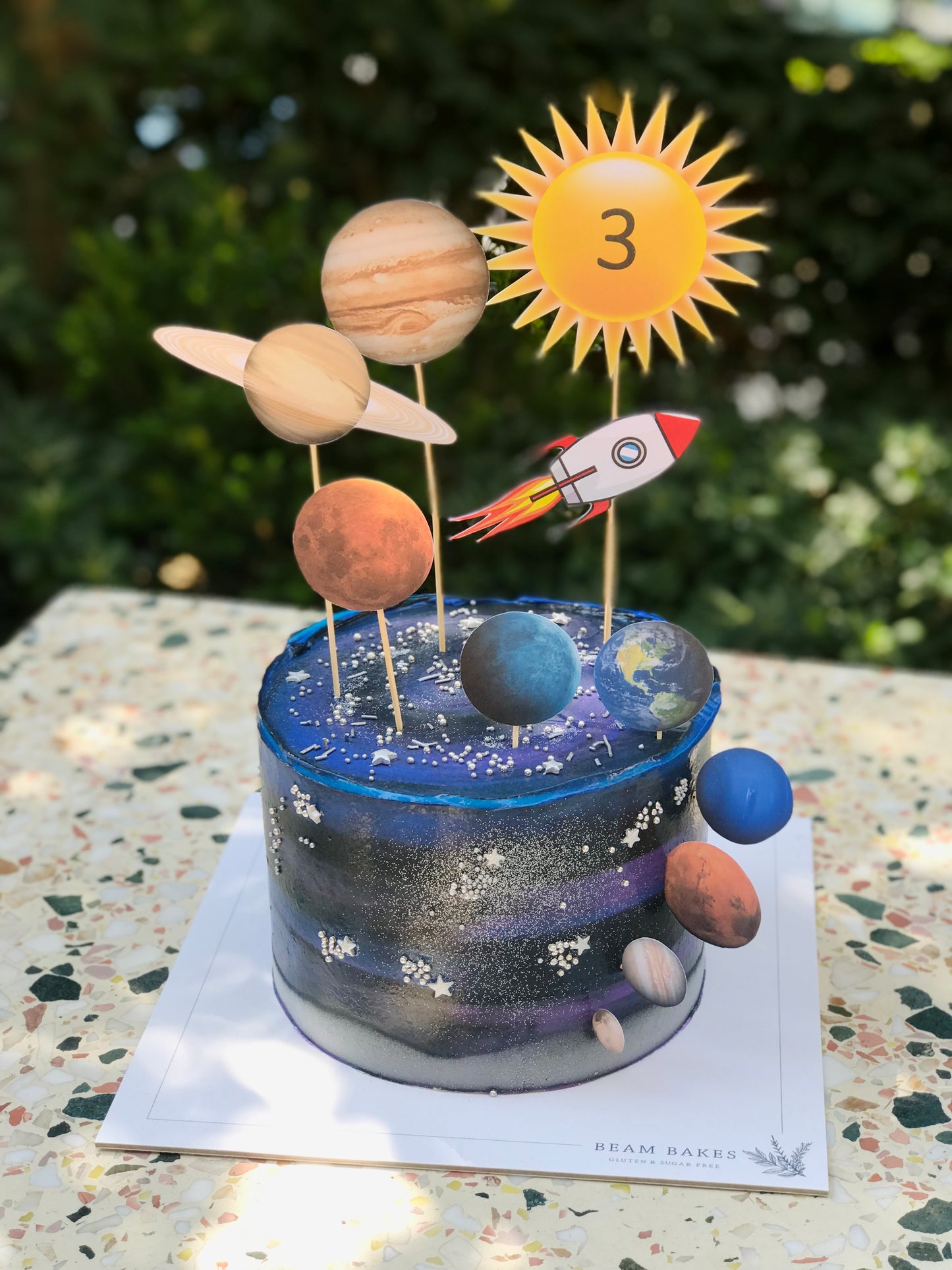 Galaxy With Topper Kids Cake